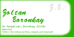 zoltan boronkay business card