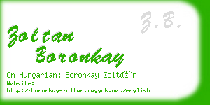 zoltan boronkay business card